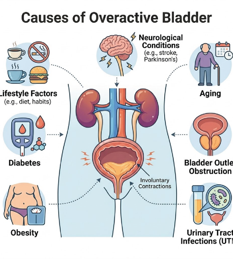 Causes of Overactive Bladder Treatment in Ahmedabad