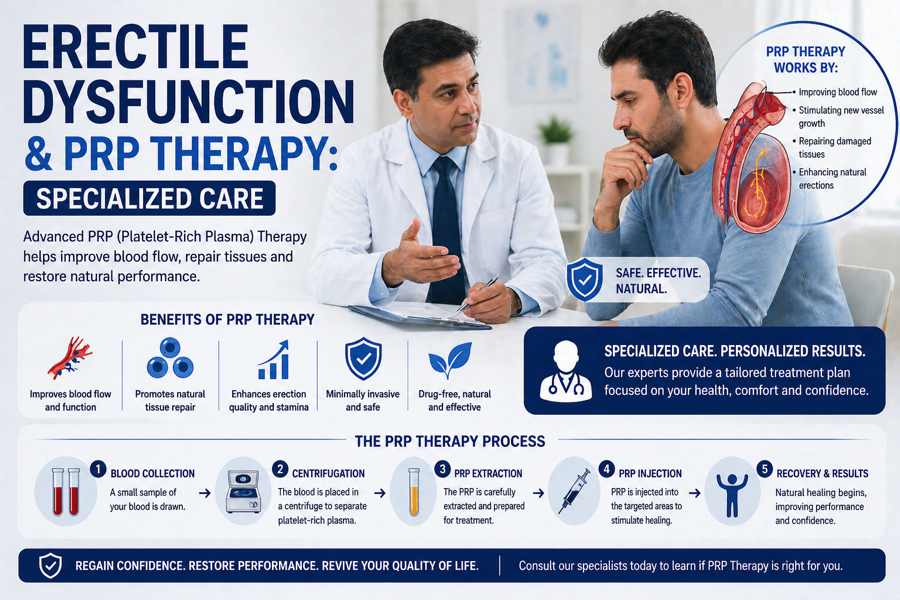 Erectile Dysfunction & PRP Therapy Specialized Care: ED Treatment in Ahmedabad