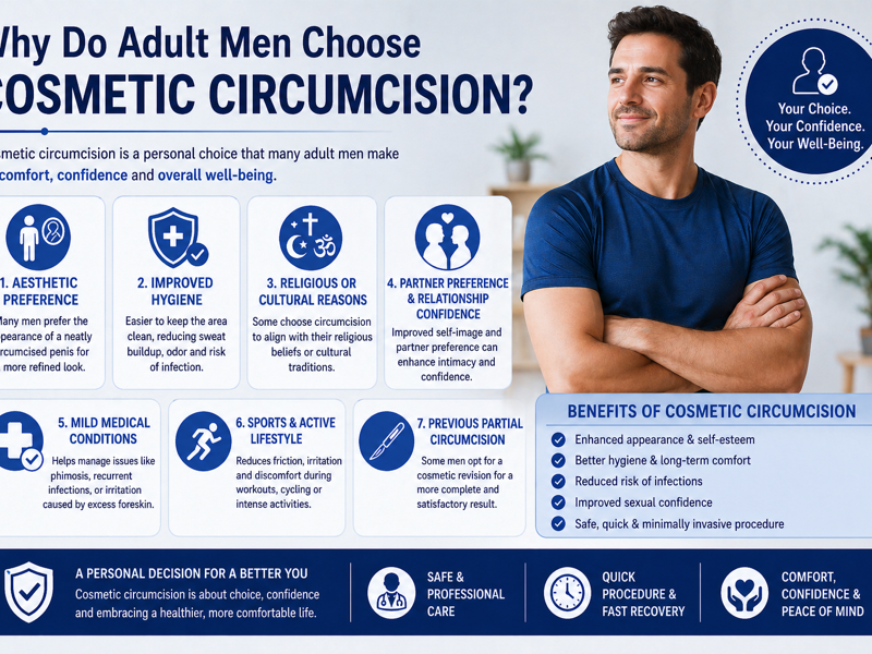 Why Do Adult Men Choose Cosmetic Circumcision? : Cosmetic Circumcision in Ahmedabad
